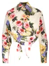 DOLCE & GABBANA KNOTTED CROPPED SHIRT
