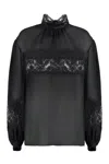 DOLCE & GABBANA DOLCE & GABBANA LACE AND GEORGETTE BLOUSE