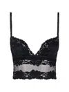 Dolce & Gabbana Sleeved Top With Adjustable Straps And Lace In Black