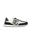 Dolce & Gabbana Black And White Low Top With Lace Details And Dg Patch On The Side In Black