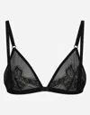 Dolce & Gabbana Lace And Tulle Soft-cup Triangle Bra In Black