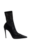 Dolce & Gabbana Lollo 105 Lace Ankle Boots In Black