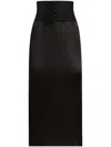 Dolce & Gabbana Lace-appliqué Midi Skirt In Black