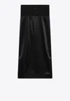 Dolce & Gabbana Midi Skirt With Corset Belt In Black
