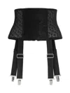 Dolce & Gabbana Lace-appliqué Suspender Belt In Black