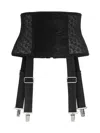 Dolce & Gabbana Lace-appliqué Suspender Belt In Black