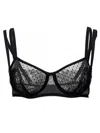 Dolce & Gabbana Sheer Lace Balconette Bra In Black