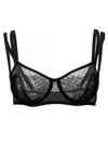 Dolce & Gabbana Sheer Lace Balconette Bra In Black