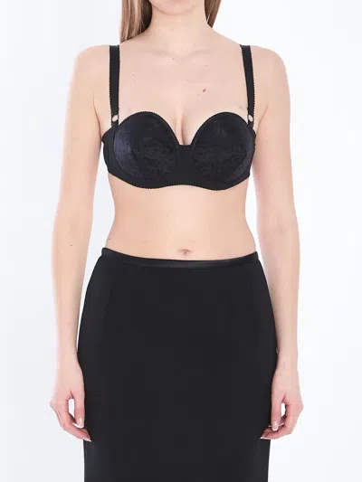 Dolce & Gabbana Lace Balconette Bra In Black