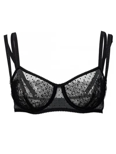 Dolce & Gabbana Lace Balconette Bra For Women In Black