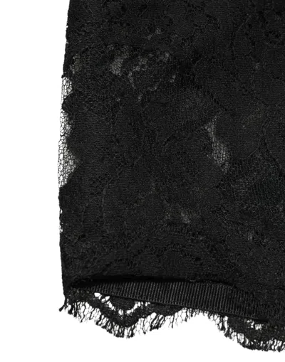 Dolce & Gabbana Lace Bandeau Tank Top In Black