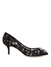 Dolce & Gabbana Bellucci 90 Crystal-embellished Pumps In Taormina Lace In Blue