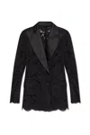 Dolce & Gabbana Black Double-breasted Blazer In Nero