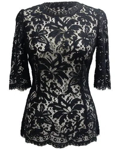 Pre-owned Dolce & Gabbana Lace Blouse, Size One Size; One Size (authentic Pre-loved)
