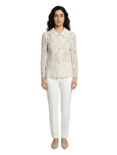 Dolce & Gabbana Lace Blouse In White