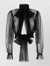 Dolce & Gabbana Lace Blouse With Bow Detail And Ruffle Cuffs