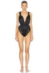 Dolce & Gabbana Lace-trimmed Silk-blend Satin Bodysuit In Nero