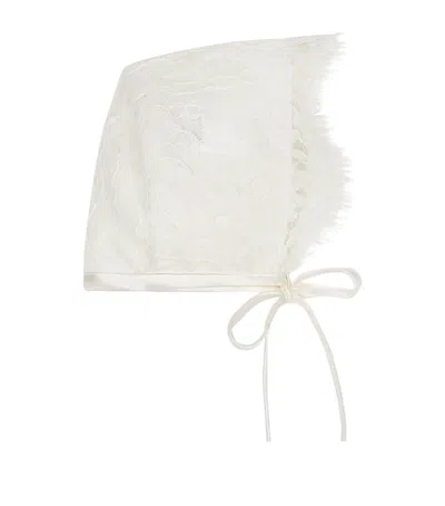 Dolce & Gabbana Kids' Lace Bonnet In White