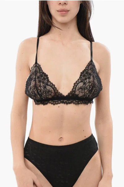 Dolce & Gabbana Lace Bra Without Underwiring In Black