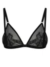 Dolce & Gabbana Floral-embroidered Mesh Bra In Black