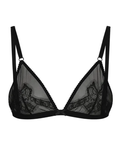 DOLCE & GABBANA DOLCE  GABBANA LACE DETAILED TRIANGLE BRA