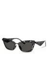Dolce & Gabbana Lace Cat Eye Sunglasses, 51mm In Black