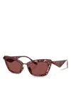 Dolce & Gabbana Lace Cat Eye Sunglasses, 51mm In Bordeaux