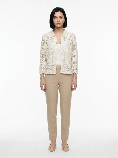 Dolce & Gabbana Lace Cotton Cardigan In White