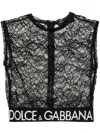 Dolce & Gabbana Lace Crop Top In Black