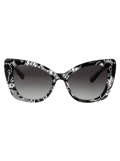 Dolce & Gabbana Lace-detail Cat Eye-frame Sunglasses