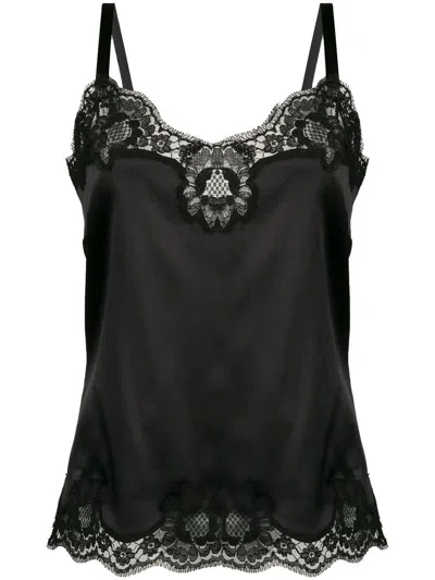 Dolce & Gabbana Lace-detail Satin Camisole Top