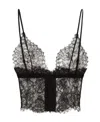Dolce & Gabbana Triangle Lace Bralette In Black