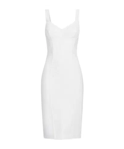 Dolce & Gabbana Corsetry Brocade Dress In White