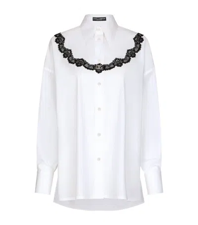 DOLCE & GABBANA LACE-DETAILED SHIRT