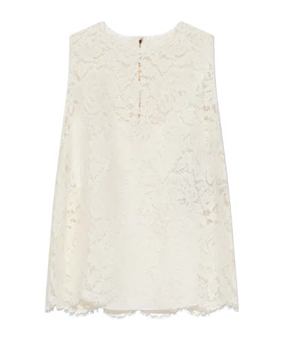 DOLCE & GABBANA LACE-DETAILING TOP