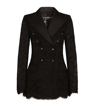 DOLCE & GABBANA LACE DOUBLE-BREASTED BLAZER