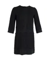 Dolce & Gabbana Brocade Dress With Fitted Waist And Textured Fabric In Black