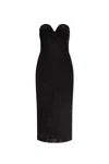 Dolce & Gabbana Strapless Lace Dress In Nero