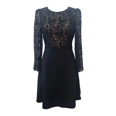 Pre-owned Dolce & Gabbana Lace Dress Size 40 In Black