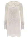 Dolce & Gabbana Women White Minidress In Chantilly Lace Woman