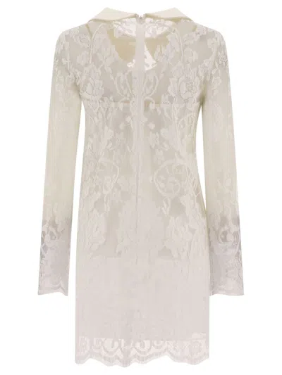 Dolce & Gabbana Look 53 Mini Dress In White