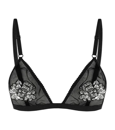 Dolce & Gabbana Lace Embellished Bralette In Black