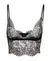 Dolce & Gabbana Black Bralette With Adjustable Closure In Chantilly Lace Woman In Black