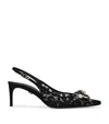 Dolce & Gabbana Lace Embellished Slingback Sandals 60