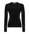 Dolce & Gabbana Sweater With Lace Inlay In Black