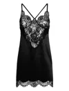 Dolce & Gabbana Satin And Lace Slip In Black