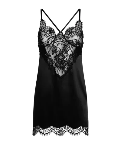 DOLCE & GABBANA LACE-EMBROIDERED SATIN CAMISOLE