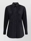 Dolce & Gabbana Women Lace Inserts Shirt In Grey