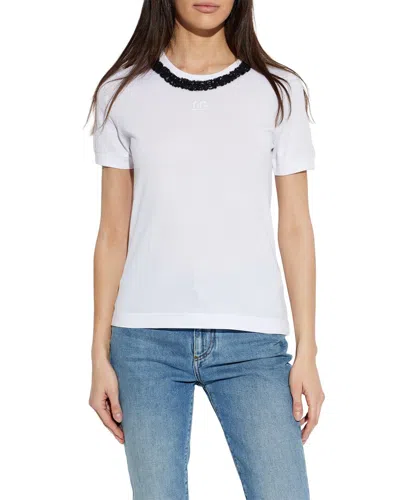 Pre-owned Dolce & Gabbana Lace Insert T-shirt