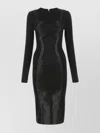 Dolce & Gabbana Lace Insert Viscose Blend Dress
